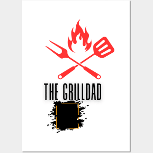 the grill dad t shirt Posters and Art